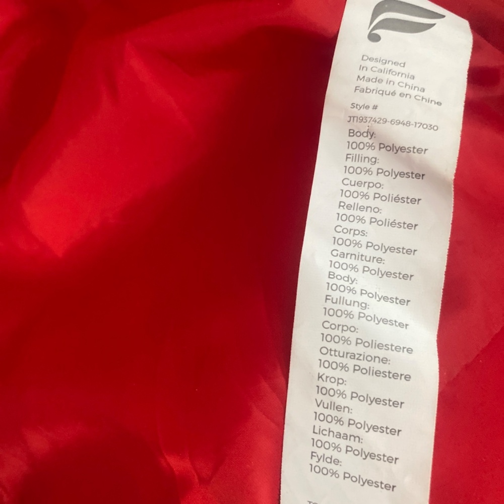 Fabletics Red puffer vest with hood - Picture 7 of 8